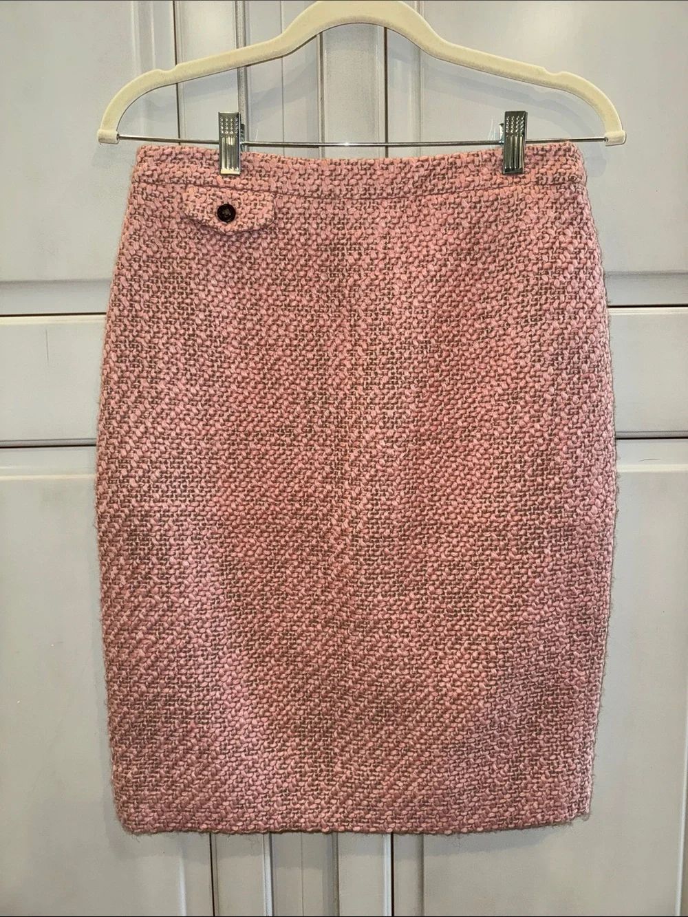 J. Crew Rose Pink Bouclé Pencil Skirt